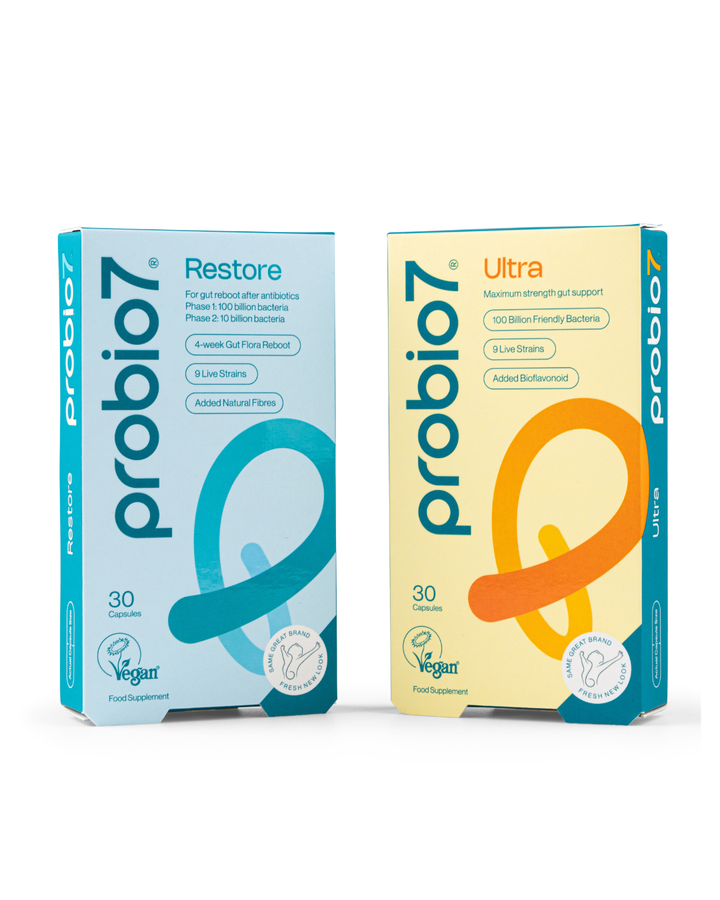 Replenish and restore your gut microbiome during and after a course of antibiotics